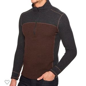 Prana Wentworth wool blend longsleeve, quater zip sweater  mens size small